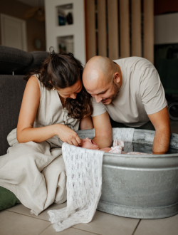 Bain enveloppé bébé Bordeaux