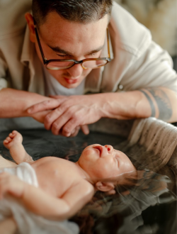 Bain enveloppé bébé Bordeaux